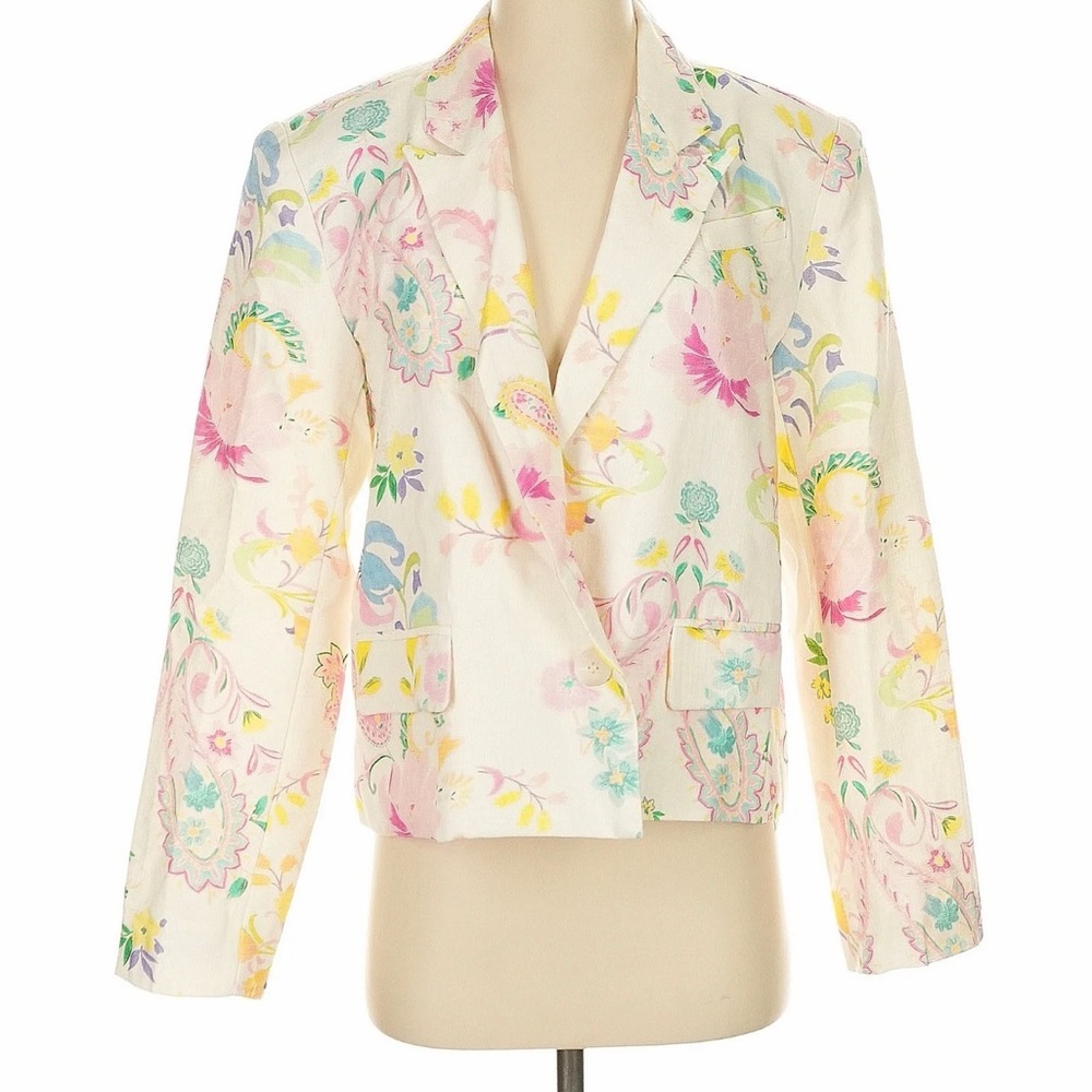 Anthropologie Multicolor Floral Blazer